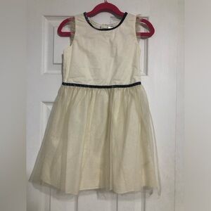 Carters girls size 6 cream sparkly dress with blue‎ sparkly trim
